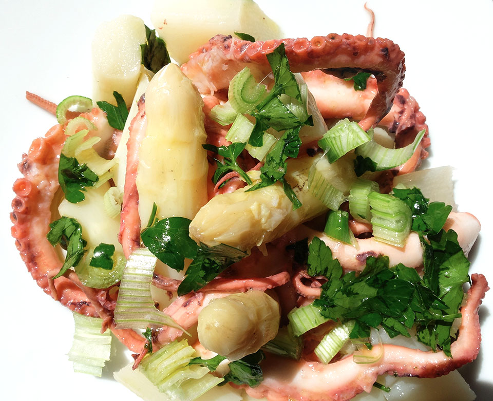 recette salade poulpe asperges